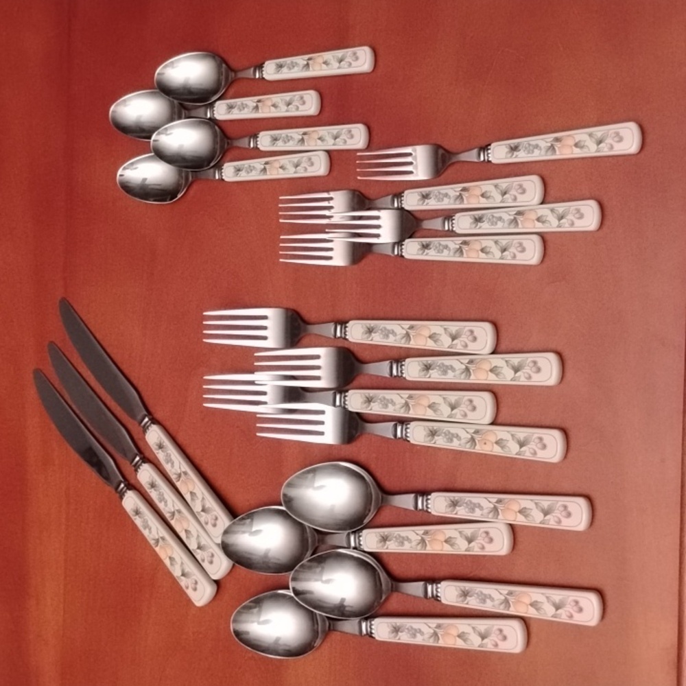 19 Pieces Mikasa Garden Stainless Steel Flatware